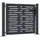 vidaXL Gartentor 105 x 105 cm Anthrazit/Stahl