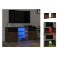 VidaXL TV-Schrank mit LED-Leuchten Braun Eichen-Optik 120x30x50 cm