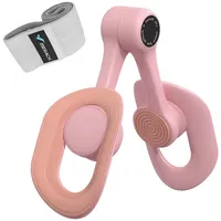 MERACH Beckenbodentrainer Oberschenkeltrainer, Beintrainer für Frauen, Trainingsgerät mit einstellbare Fitnessbänder für zuhause, 360°drehbar, 1-tlg., Gesäß, Rücken, Beinmuskeln und Armen stärken, Fitness Yoga Sportgerät, Postnatale Rückbildung, Widerstandsbänder, tragbar rosa