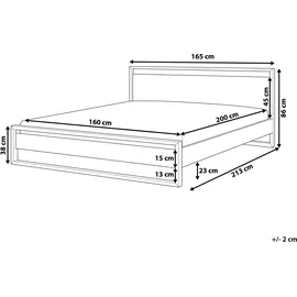 Beliani Giulia 160 x 200 cm Dunkelbraun