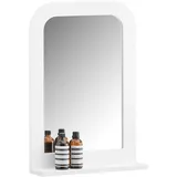 SoBuy Wandspiegel Badspiegel mit Ablage Hängeschrank Aufbewahrungsschrank für Bad Badezimmer Weiß bht ca. 38x54x9cm -