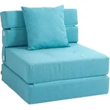 Homcom Schlafsessel klappbar, 2-in-1 mit Bettfunktion, Relaxsessel mit Kissen, Gästebett für Wohnzimmer, Sessel, Schlafsessel