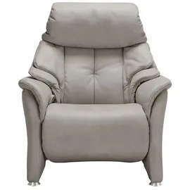 HIMOLLA Relaxsessel 4217 Leder 96 x 109 x 91 cm Grau mit Kopfteil