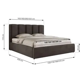 MKS Savino Classic 140 x 200 cm Dunkelgrau