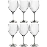 LEONARDO Poesia Cocktailglas 6er Set, spülmaschinengeeignete Getränkegläser für Mixgetränke, Höhe 23 cm, 750 ml, grau,