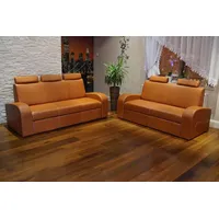 Echt Leder Sofagarnitur Set 3 + 2,5 Echtleder Sofa Couch Ledermöbel Farbauswahl