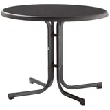 Sieger Boulevard-Klapptisch mit mecalit-Pro-Platte Ø 86 x 72 cm eisengrau/schieferdekor anthrazit