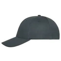 6 Panel Cap Bio Baumwolle MB6236, graphit, Einheitsgröße - graphit