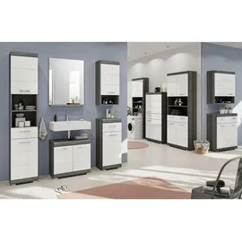 MID.YOU Hochschrank Scout ca. 74x191 cm Anthrazit/Weiß