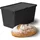Novaliv Brotkasten Plastik mit Deckel 32x20x16,5cm Dose für Brot Brotkasten Kunststoff, Brotaufbewahrung, Schwarz