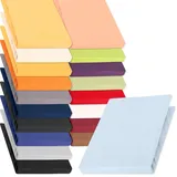 Aqua-Textil Spannbettlaken Jersey 120 x 200 - 130 x 220 cm Aqua blau