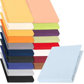 Aqua-Textil Spannbettlaken Jersey 120 x 200 - 130 x 220 cm Aqua blau