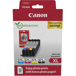 Canon CLI-571XL BK/C/M/Y Photo Value Pack