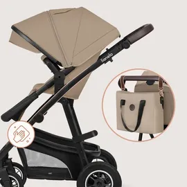 lionelo BIANKA Kinderwagen 3 in 1 bis 22 kg Babywanne Autositz Zusammenlegbar, Reise-System, Einstellung der Rückenlehne, Räder 360o Stoßdämpfer, Verdeck XXL