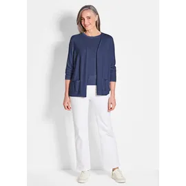 GOLDNER Cardigan in langer offener Form Blau 23