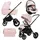 Babylux Kinderwagen 3in1 Set Rosa