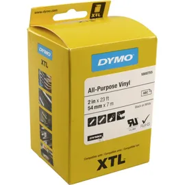 Dymo Label Band XTL 1868755 Vinyl schwarz auf weiß 54mm x 7,5m