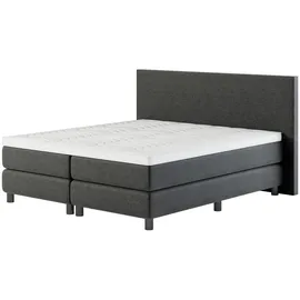 Bengus Boxspringbetten FLORENZ 180 x 200 cm H5 Grau/Schwarz