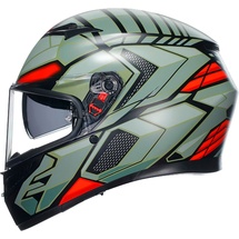 AGV K3 Decept, Integralhelm - Matt Schwarz/Grün/Rot - XXL