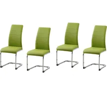 Hti-Living HTI-line Schwingstuhl 4er Set PU grün