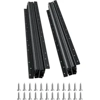 Vevor Schubladenschienen Bodenhalterung, 60 cm, Vollauszug mit Kugellager unter Treppenschrankschienen, 117 kg Tragkraft, Unterschienen für Treppenschrankgleiter, zum Selbstaustausch, schwarz