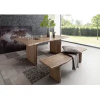 MASSIVMOEBEL24.DE Baumtisch Akazie 160x100x76 natur lackiert PURE ACACIA #113