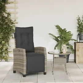 vidaXL Gartensessel 58,4 x 69,7 x 93 cm grau mit Fußteil