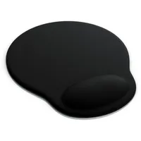 CSL Mauspad, Ergonomisches Schaumstoff Office Mousepad, Entlastung des Handgelenks, schwarz