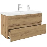 VidaXL Waschbeckenunterschrank mit Einbaubecken und Wasserhahn - Vidaxl