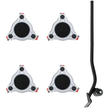 vidaXL Möbelrollen 4 Stk. Mit Heber 14,5x13,5x4 Cm Stahl 400 Kg Vidaxl