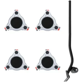 vidaXL Möbelrollen 4 Stk. Mit Heber 14,5x13,5x4 Cm Stahl 400 Kg Vidaxl