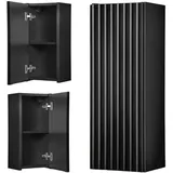 [en.casa] Hängeschrank Skelbolu 57x20x19 cm Schwarz [en.casa]
