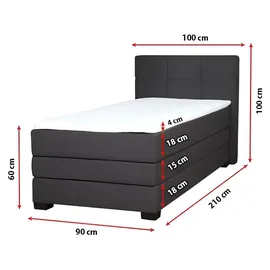 xl moebel gmbh Bett Boxspring Braun Design Bett XXL Big Polster Hotel Ehe Luxus Doppel Betten - Schwarz