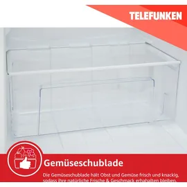 Telefunken C-135-100-S Kühlschrank (135 l, 838 mm hoch, Silber)