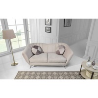 JVmoebel Sofa, Design 2 Sitzer Relax Sofas Sofa Textil Polster Couch Stoff Schlafsofa Schlaf beige