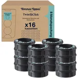 TOMMEE TIPPEE Twist & Click Advanced Windeleimer Original-Nachfüllkassetten, Exklusivpackung mit 16, je 10,5 Meter, einfaches, preiswertes Nachfüllen, 16 X 10,5 m