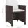 vidaXL Garten-Essgruppe 9-tlg. Tisch 109 x 109 cm braun