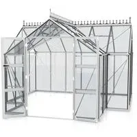 Vitavia Gewächshaus Stellar, ESG, inkl. Fundament, Silber