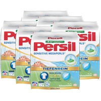 Persil Sensitive Megaperls Tiefenrein 96 Waschladungen (6x 16WL), Waschmittel für Allergiker mit beruhigender Aloe vera für sensible Haut, effektiv von 20 °C bis 95 °C, ECARF-zertifiziert