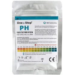 100 One+Step pH Teststreifen für Urin UND Speichel - Selbsttest zur Ermittlung des ph Werts 1 St