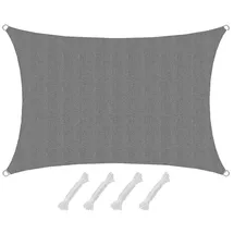 AMANKA HDPE Sonnensegel Wasserdurchlässig 1x2 - Viereckig - Sonnenschutz Garten Terrasse