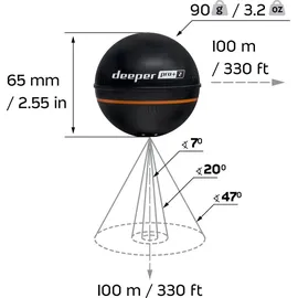 Deeper Echolot Deeper Smart Sonar Pro+ 2 Schwarz One Size