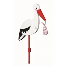 GOKI Blumenstecker Storch mit Babytuch