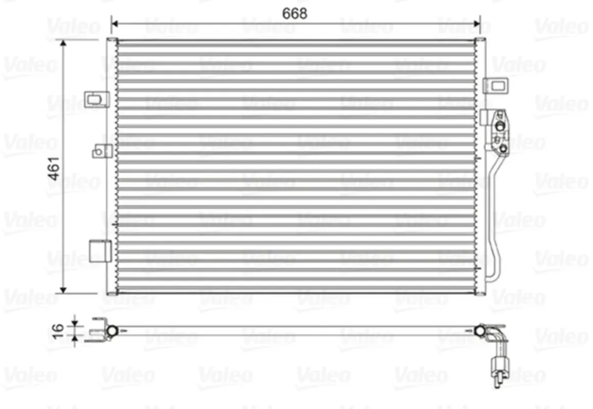 Condenseur, climatisation VALEO 822625