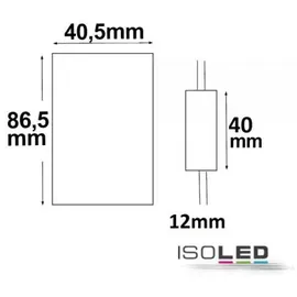 ISOLED LED Strip Mini Funk PWM-Controller, 1 Kanal, 12-24V DC 3A