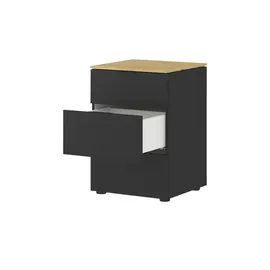 Sconto Nachtschrank Dreamer 45 x 43 x 65 cm Schwarz
