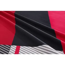 MY HOME Bettwäsche MY HOME "NINA, in verschiedenen Qualitäten", rot, B/L: 135cm x 200cm, 1 Stk., 1 Stk., Microfaser, B/L: 80cm x 80cm, 2 Stk., Microfaser, Obermaterial: 100% Polyester, Bettwäsche, Bettwäsche, in den Größen: 135x200 oder 155x220 cm