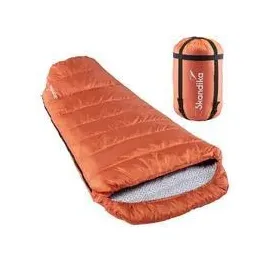 Skandika Schlafsack Vegas | XXL Mumienschlafsack mit Polycotton Innenfutter, für Erwachsene, koppelbar, 3 Jahreszeiten, bis -12°C, orange No Size