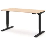 Assmann Electronic ASSMANN Schreibtisch Sand Schwarz, Metall, 140x127x70 cm, Arbeitszimmer, Schreibtische, Bürotische