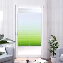 K-HOME Plissee Farbverlauf Sunrise 65 x 130 cm Grün/Weiß